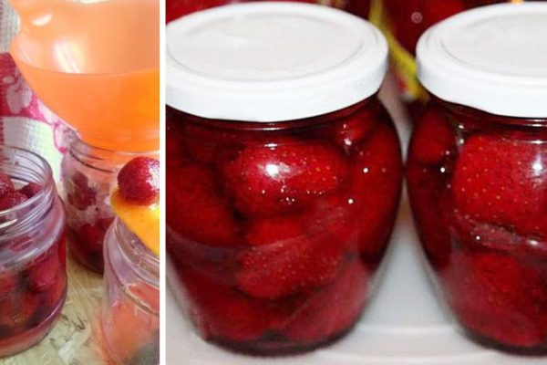 Рецепт клубники в собственном соку