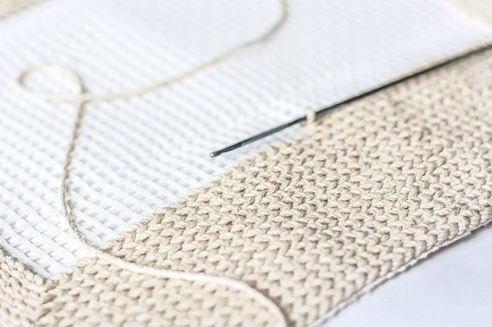 как связать коврик из мусорных пакетов