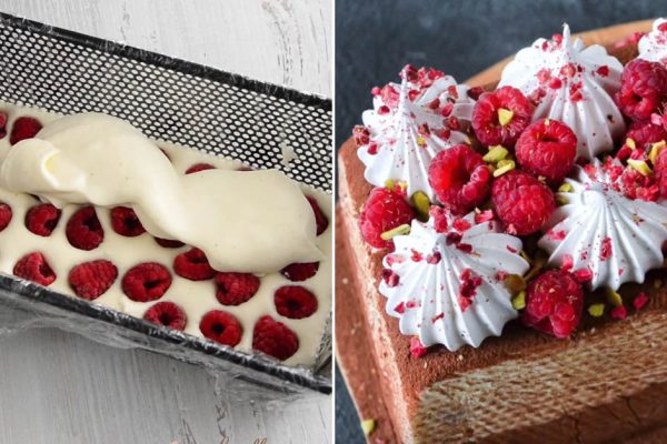 В сезон малины руки так и чешутся использовать ее в десертах, готовлю 1 кг торта-мороженого