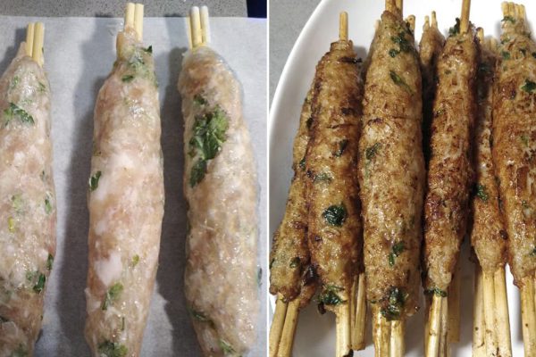 Готовим люля-кебаб дома на сковороде с помощью палочек для еды, простецкий и надежный способ