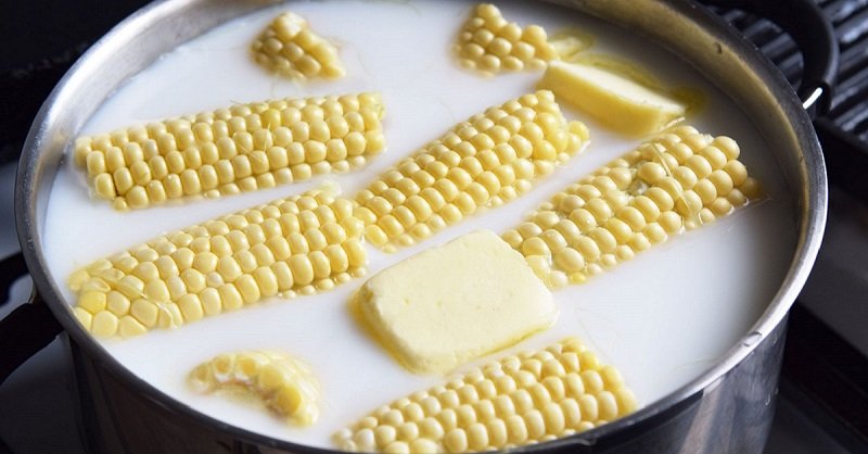 как варить кукурузу в молоке