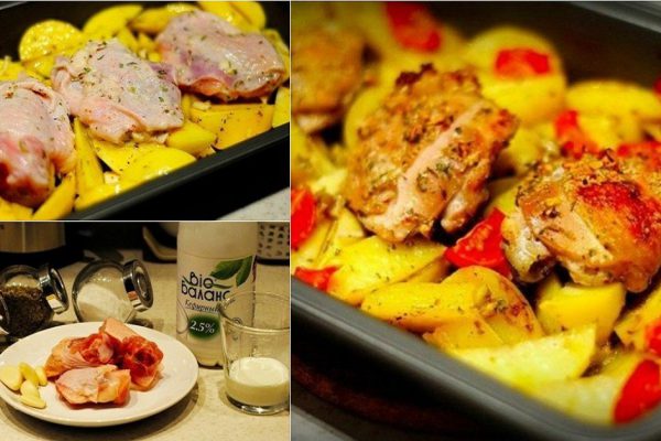 Курица, маринованная в кефире! Особый рецепт с травами и чесноком.