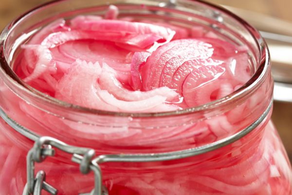 Pickled red onions