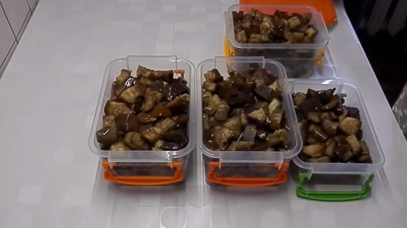 как заморозить баклажаны видео