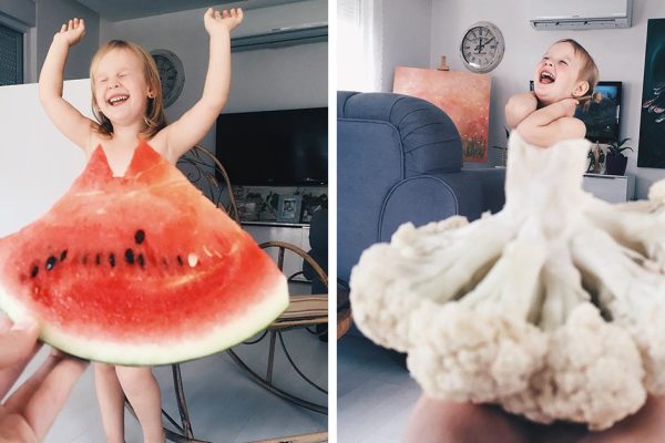 Вот что придумала любящая мама, чтобы развлечь дочку на каникулах! Используя одни только фрукты…