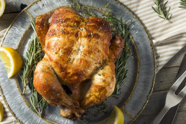 Homemade Rotisserie Chicken with Herbs and Lemons