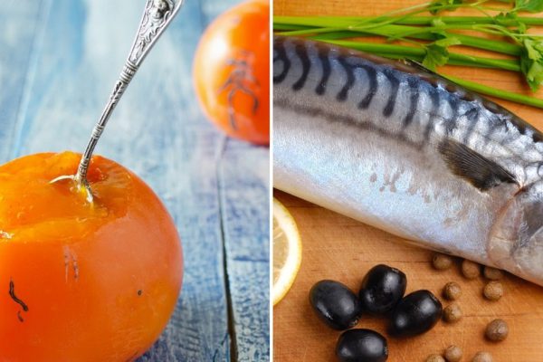 Зачем запекать скумбрию с хурмой