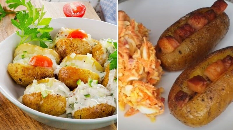 картофель и салат