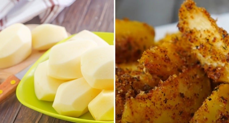 Как приготовить картофель в сухарях в домашних условиях