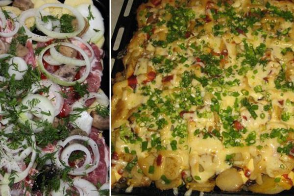 Как запечь картофель на противне