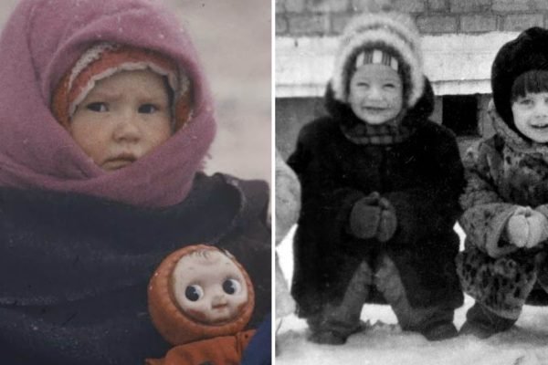 Внуки выбирали себе одежду на зиму, искали модные варианты, решила показать им, как одевали детей в наше время