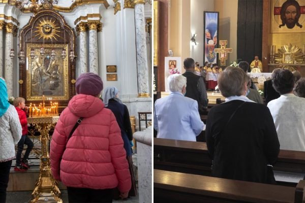 Почему верующие в православных храмах стоят всю службу, а в католических можно присесть