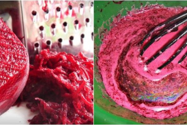 Свекольный кекс с орехами