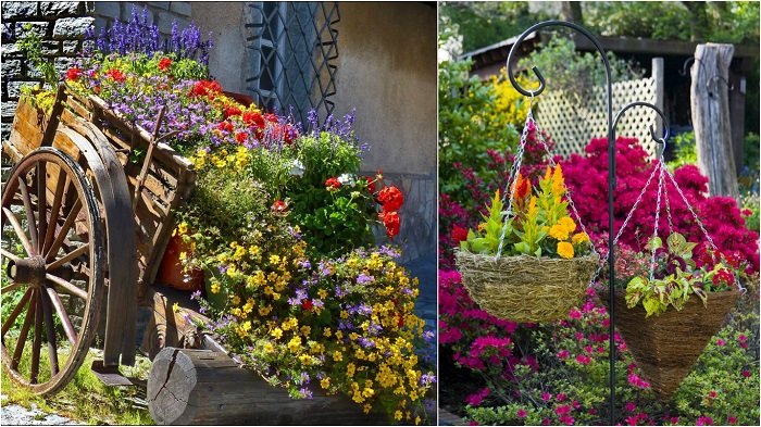 nápady na poskytnutie kvetinových záhrad