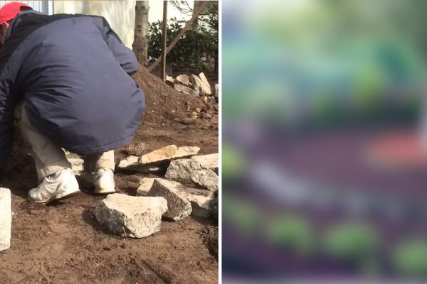 Как сделать клумбу из камней