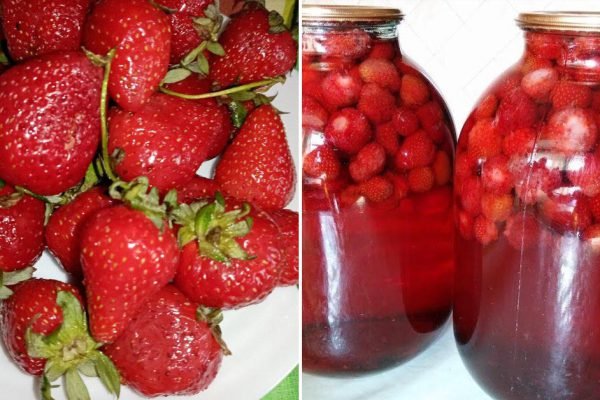 Клубника в этом году всем на зависть, грех не сделать компот без стерилизации на зиму