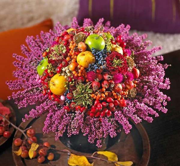 осенние композиции из цветов и овощей своими руками