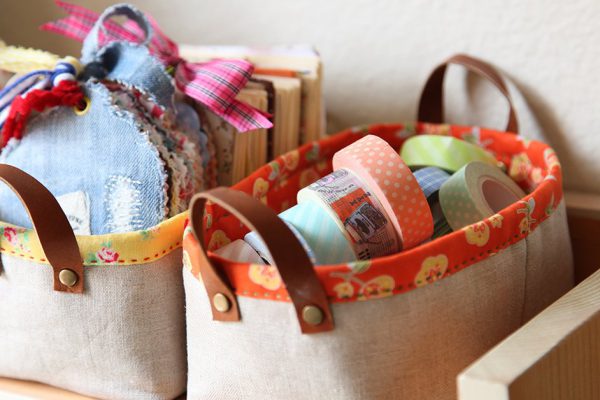 Милые корзинки из ткани: идея, от которой ты будешь в восторге.