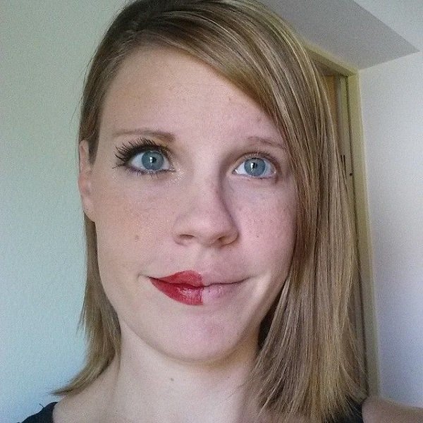 макияж на одной половине лица