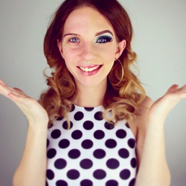 макияж на одной половине лица