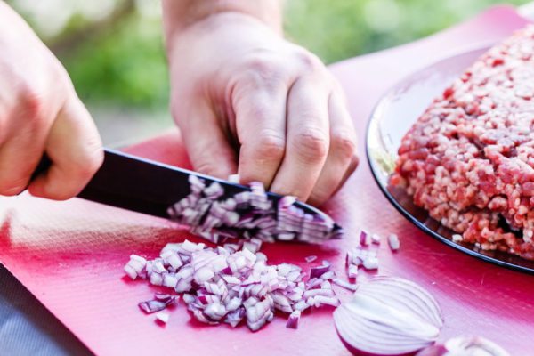 chef making meatballs
