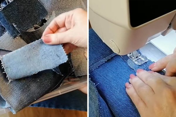 Продала соседке коврик из старых джинсов, сразу получила новый заказ