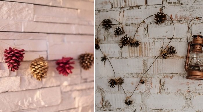 поделки из мха и шишек