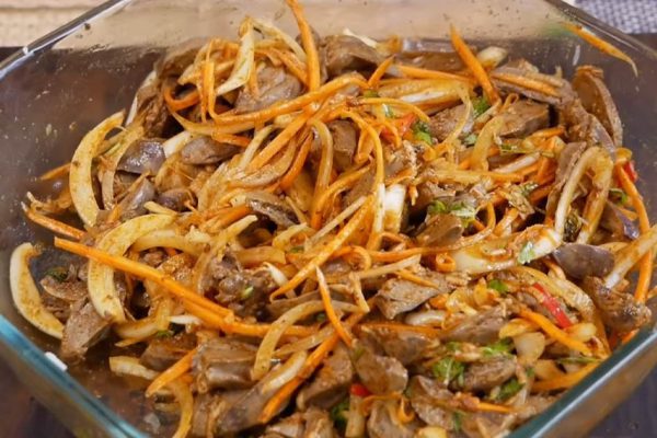 Цыганский рецепт куриных сердечек, но для него ворованных кур не надо