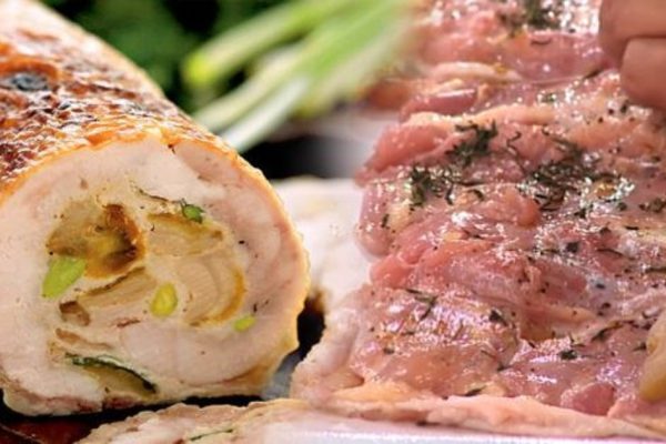 Куриный рулет с начинкой