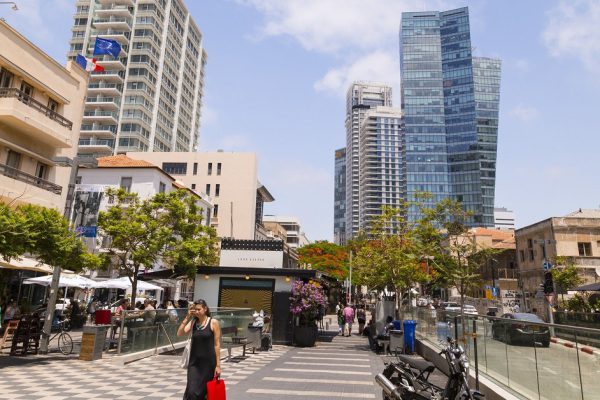 Tel Aviv-Yafo, Israel - June 6, 2018: Generic architecture and cityscape from Tel Aviv, Modern and old buildings in the central streets of Tel Aviv-Yafo, Israel.