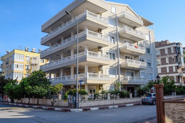 Antalya, Turkey - May 19, 2019: Sleeping area of Antalya, low-rise construction in neighborhoods.