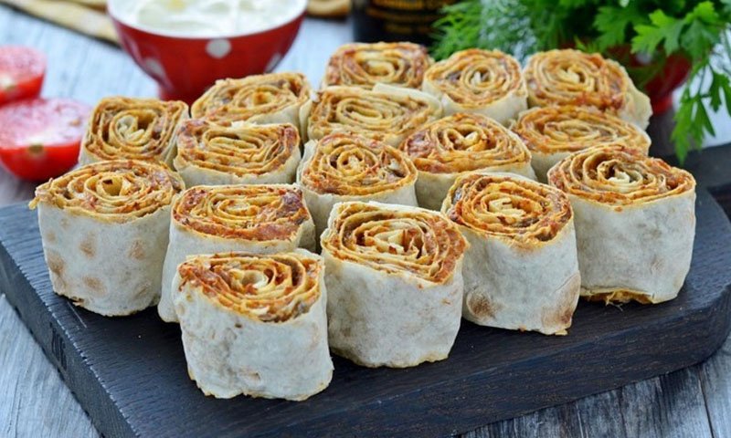 лаваш с грибами