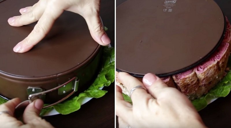 przepis na sałatkę z kurczakiem i naleśnikami