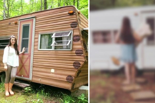14-летняя девочка сама переделала старый вагончик за 200 долларов в домик мечты
