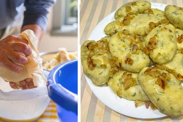 Родственница принесла на пробу литовские цеппелины, выпрашивала рецепт на коленях