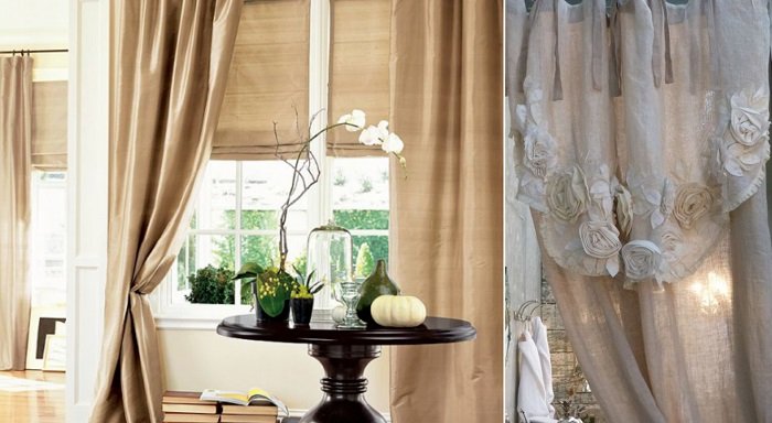 льняные шторы с рисунком