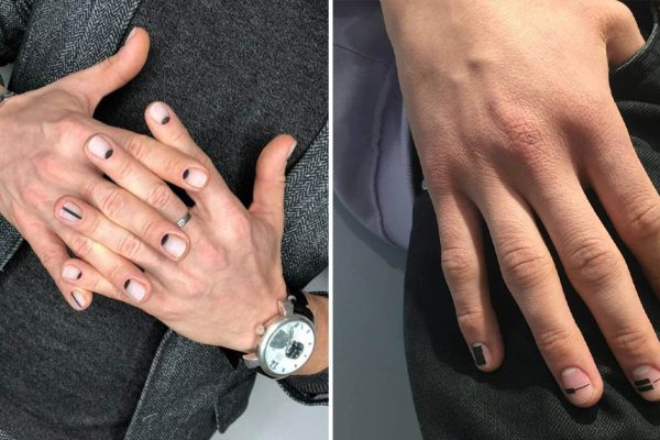 Слизала идею для маникюра, рассматривая ногти мужчины в годах
