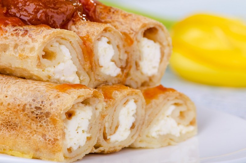 налистники с творогом рецепт