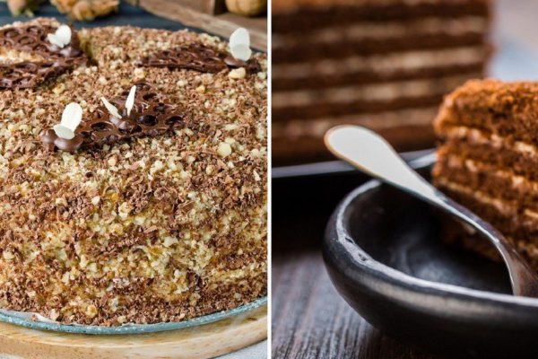 Инструкция по приготовлению медовика с шоколадно-ореховым вкусом