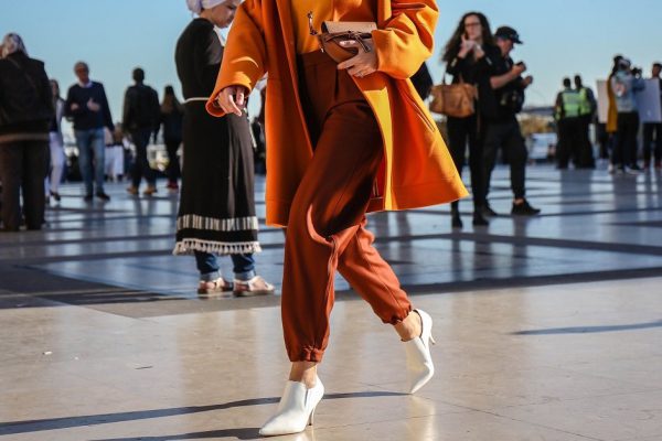 PARIS, France- September 26 2018: Xenia Van Der Woodsen on the street during the Paris Fashion Week.