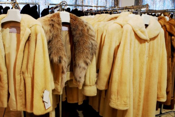 women fur coat fashion store