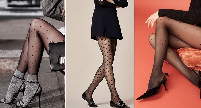колготы в горошек