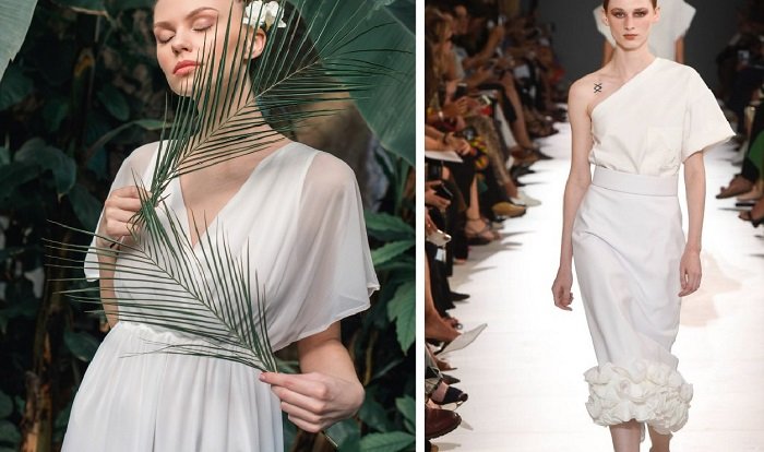 модные платья из льна