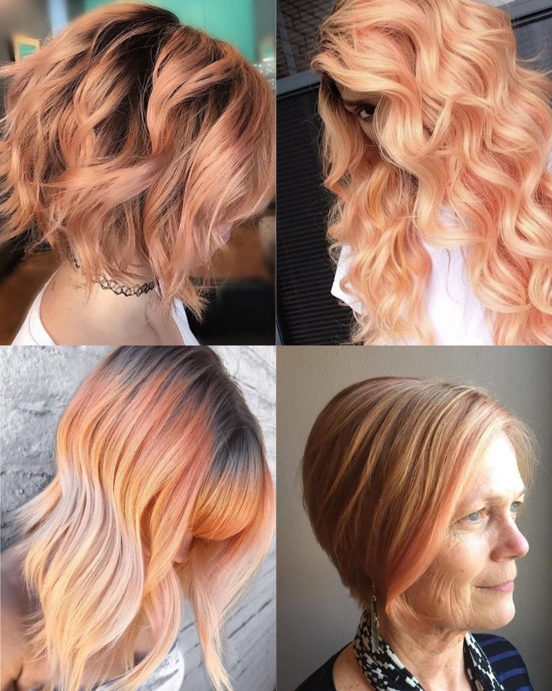 персиковые волосы