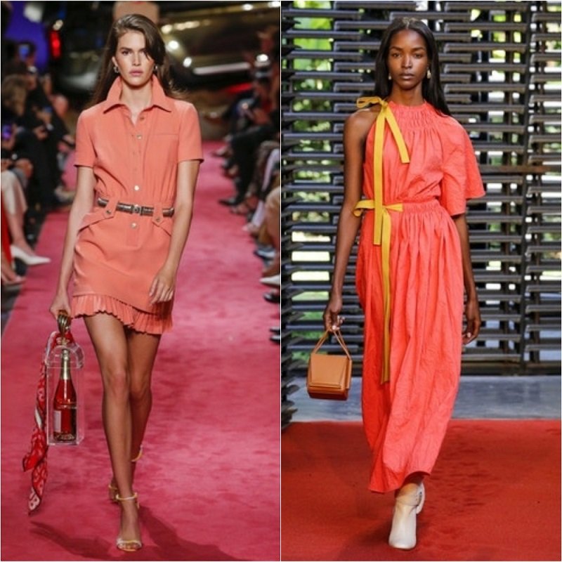 коралловый цвет в одежде