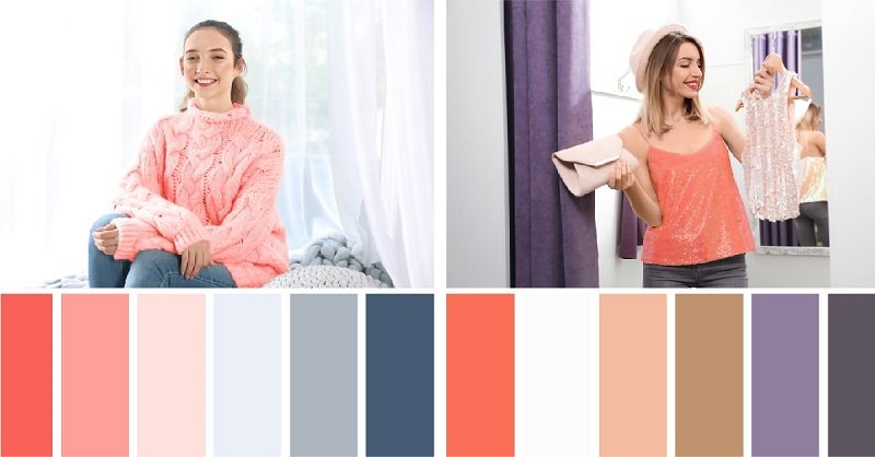 коралловый цвет в одежде