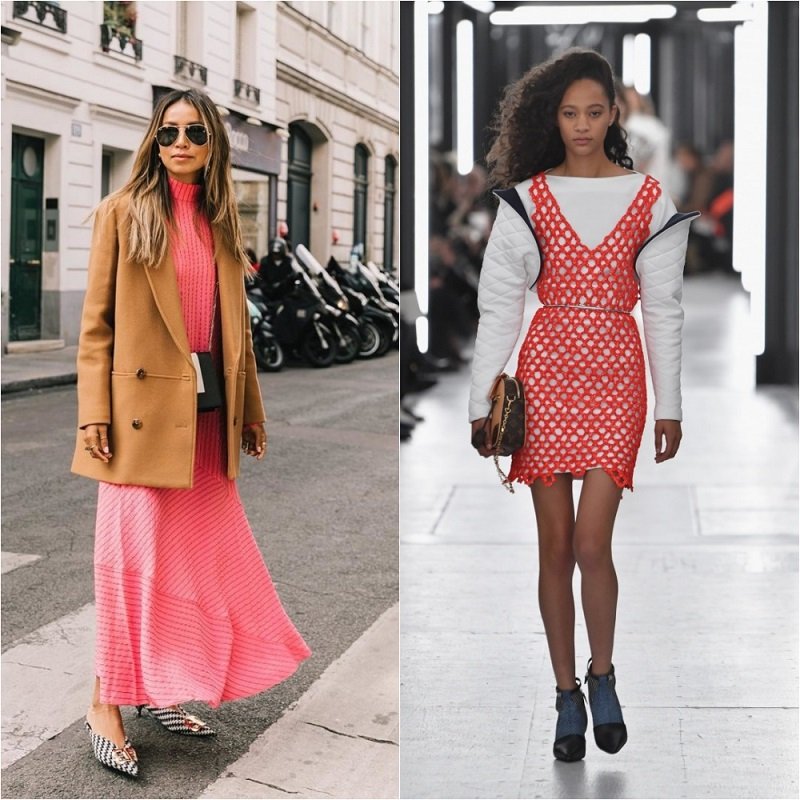 коралловый цвет в одежде