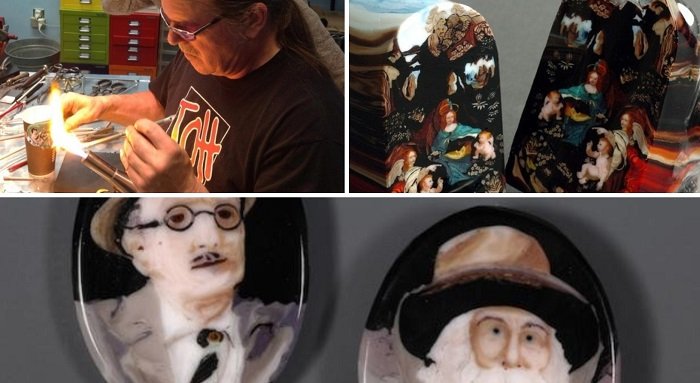 муранское стекло кулон и серьги