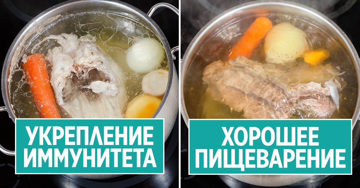 Схема приготовления мясокостного бульона