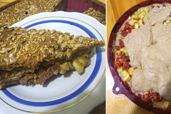 Рецепт пирога с фаршем и кабачками